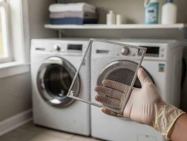 Lakeland Dryer Vent Cleaning specialist performing detailed lint trap cleaning service in Lakeland