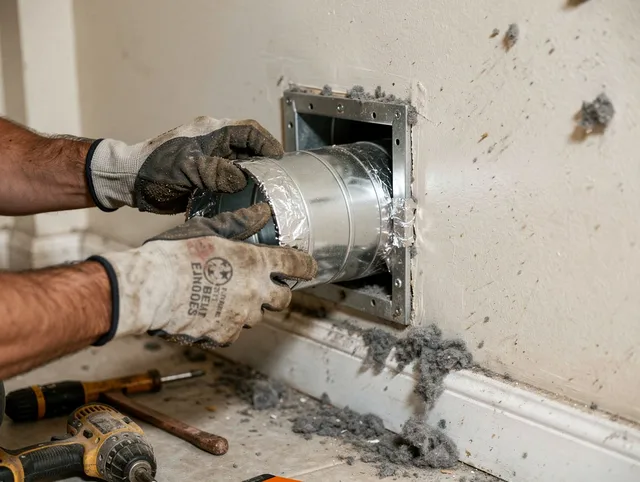 Professional dryer vent repair and installation by Lakeland Dryer Vent Cleaning in Lakeland